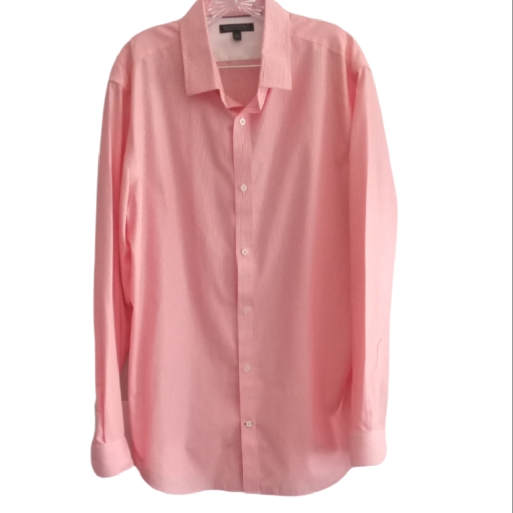 Banana Republic Men's Tailored Slim Fit Cotton Oxford Shirt XL Pink & White - Picture 1 of 7